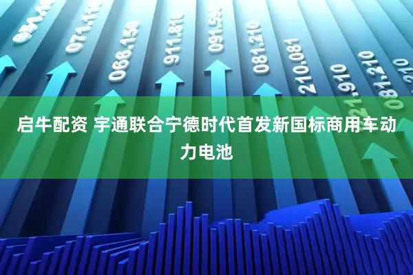 启牛配资 宇通联合宁德时代首发新国标商用车动力电池