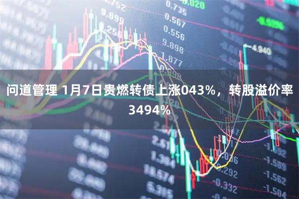 问道管理 1月7日贵燃转债上涨043%，转股溢价率3494%